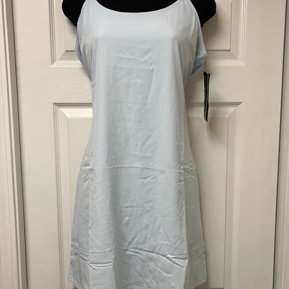 HIND Tennis Tank Dress BLUE Stretch Strappy Racerback Built-in Liner Women - Picture 9 of 16